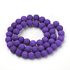 Synthetic Lava Rock Beads Strands X-G-S277-6mm-06-2