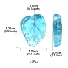 Autumn Theme Two-Tone Transparent Glass Charms GLAA-YW0001-53B-4