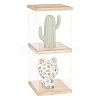 2-Tier Transparent Acrylic Minifigures Display Case ODIS-WH0043-24A-1