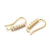 Brass Micro Pave Clear Cubic Zirconia Earring Hooks X-ZIRC-Q201-09G-2