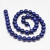Dyed Round Natural Lapis Lazuli Beads Strands G-K081-4mm-2