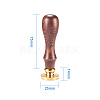 DIY Letter Scrapbook Brass Wax Seal Stamps and Wood Handle Sets AJEW-PH0010-K-2