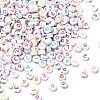 Opaque Acrylic Flat Round Beads SACR-Q100-M034-1