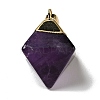 Natural Amethyst Pendants G-P474-03G-05-2