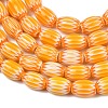 Handmade Millefiori Glass Oval Bead Strands LK-Z001-01B-05-2