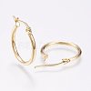 304 Stainless Steel Hoop Earrings EJEW-F105-12G-2