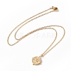 Ion Plating(IP) 304 Stainless Steel Wave Pattern Pendant Necklace for Women NJEW-E014-10G-3