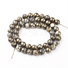Natural Pyrite Beads Strands G-G839-01-8mm-4