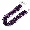 Baking Paint Transparent Glass Beads Strands X-DGLA-A035-T8mm-A09-2