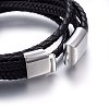 Leather Cord Wrap Bracelets BJEW-G603-33P-3