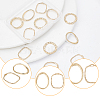 BENECREAT 8pcs 2 style Brass Linking Rings KK-BC0009-28-4