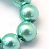 Baking Paint Pearlized Glass Pearl Round Bead Strands HY-Q003-4mm-32-3