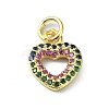 Brass Micro Pave Colorful Cubic Zirconia Pendants KK-H475-14G-04-1