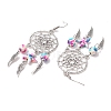 5Pairs 5 Colors Alloy & Synthetic Turquoise Chandelier Earrings EJEW-JE06339-02-5