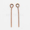 Red Copper Plated Brass Eye Pin Jewery Making Findings X-EPC2.0cm-R-1