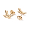 Swallow Shape 304 Stainless Steel Stud Earrings for Women EJEW-Z017-12G-2