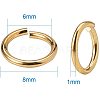 Brass Open Jump Rings KK-PH0006-8mm-G-2