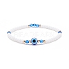 Resin Evil Eye & Acrylic Beaded Stretch Bracelet for Women BJEW-JB08609-4