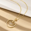 Brass Micro Pave Clear Cubic Zirconia Ring Pendant Necklaces NJEW-P322-A04-G-2