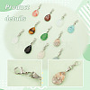 Gemstone Teardrop Pendant Decoration HJEW-AB00408-4