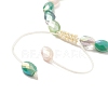Bling Glass Braided Bead Bracelet for Women BJEW-JB08231-7