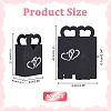 Silver Stamping Heart Packaging Handbag Holder KBAG-WH0045-05B-2