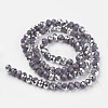 Electroplate Opaque Glass Beads Strands EGLA-A034-P6mm-M17-2
