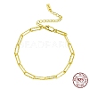 925 Sterling Silver Paperclip Chain Bracelets BJEW-I314-055G-1