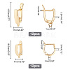 24Pcs 2 Style Brass Hoop Earring Findings FIND-PH0008-64-2
