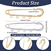 16Pcs 2 Colors Iron Rhinestone Safety Pins FIND-SC0022-23A-2