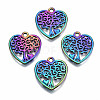 Hollow Rainbow Color Alloy Pendants PALLOY-S180-065-RS-1