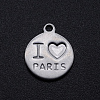 201 Stainless Steel Charms STAS-S105-T750-1