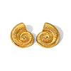 Fashionable Summer Beach Conch Stainless Steel Stud Earrings for Women KA7442-2-1