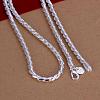 Popular Silver Color Plated Brass Twisted Chain Necklaces For Men NJEW-BB12746-20A-2