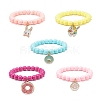 Acrylic Beaded Stretch Kids Bracelets BJEW-JB07782-1