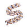 Electroplate Imitation Jade & Opaque & Transparent Glass Beads Strands EGLA-Q135-8MM-A09-2