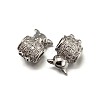 Monster Brass Micro Pave Cubic Zirconia European Large Hole Beads ZIRC-N017-22-NR-2
