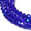 Transparent Electroplate Glass Beads Strands GLAA-F029-2mm-D06-3