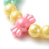 Opaque Acrylic Beads Stretch Bracelet Sets for Kids BJEW-JB06405-4