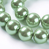Eco-Friendly Dyed Glass Pearl Round Beads Strands HY-A002-14mm-RB008N-3