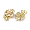 Brass Micro Pave Clear Cubic Zirconia Charms KK-L212-18G-2
