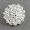 Shining Flower Alloy Grade A Crystal Rhinestone Slide Charms Beads X-RB-R008-07-1