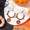 Glass Dangle Earrings EJEW-JE05985-2