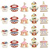 30Pcs 5 Styles Circus Theme Alloy Enamel Pendants ENAM-CJ0004-78-1