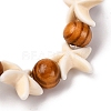 Beach Starfish Dyed Synthetic Turquoise Stretch Bracelets BJEW-JB10289-02-3