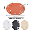   4Pcs 4 Colors Oval PU Leather Purse Bottom FIND-PH0003-26A-4