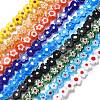 Handmade Millefiori Lampwork Beads Strands LAMP-F035-09-1
