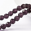 Faceted Glass Round Beads Strands X-GF6mmC03-1-1