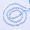 Grade A Natural Blue Lace Agate Round Bead Strands G-L417-09-4mm-2