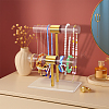 Acrylic & 
Stainless Steel T Bar Jewely Display Stands ODIS-WH0108-022-5